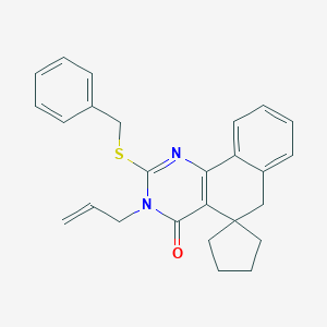 3-allyl-2-(benzylsulfanyl)-5,6-dihydrospiro(benzo[h]quinazoline-5,1'-cyclopentane)-4(3H)-one