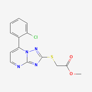 Methyl {[7-(2-chlorophenyl)[1,2,4]triazolo[1,5-a]pyrimidin-2-yl]sulfanyl}acetate