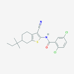 2,5-dichloro-N-[3-cyano-6-(2-methylbutan-2-yl)-4,5,6,7-tetrahydro-1-benzothiophen-2-yl]benzamide