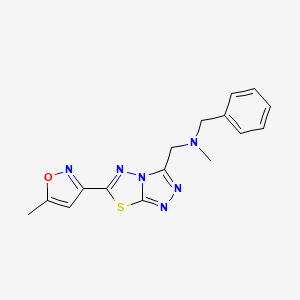 N-benzyl-N-methyl-1-[6-(5-methyl-3-isoxazolyl)[1,2,4]triazolo[3,4-b][1,3,4]thiadiazol-3-yl]methanamine