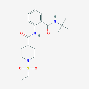 N-[2-(TERT-BUTYLCARBAMOYL)PHENYL]-1-(ETHANESULFONYL)PIPERIDINE-4-CARBOXAMIDE