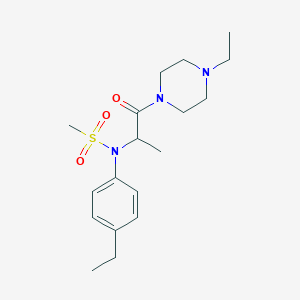 N-(4-ethylphenyl)-N-[2-(4-ethyl-1-piperazinyl)-1-methyl-2-oxoethyl]methanesulfonamide