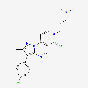 3-(4-chlorophenyl)-7-[3-(dimethylamino)propyl]-2-methylpyrazolo[1,5-a]pyrido[3,4-e]pyrimidin-6(7H)-one