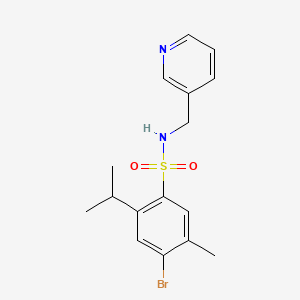 4-bromo-2-isopropyl-5-methyl-N-(3-pyridinylmethyl)benzenesulfonamide