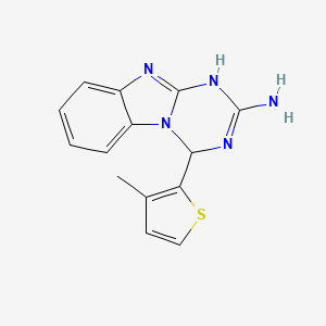 4-(3-Methylthiophen-2-yl)-1,4-dihydro[1,3,5]triazino[1,2-a]benzimidazol-2-amine