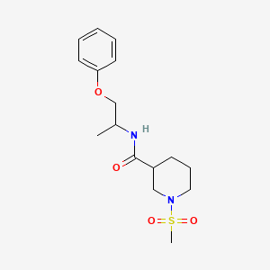 molecular formula C16H24N2O4S B4478778 N-(1-methyl-2-phenoxyethyl)-1-(methylsulfonyl)-3-piperidinecarboxamide 