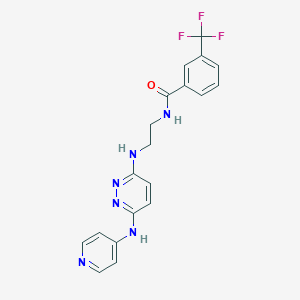 N-(2-{[6-(4-pyridinylamino)-3-pyridazinyl]amino}ethyl)-3-(trifluoromethyl)benzamide