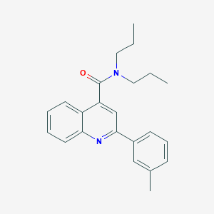 molecular formula C23H26N2O B447879 2-(3-methylphenyl)-N,N-dipropyl-4-quinolinecarboxamide 