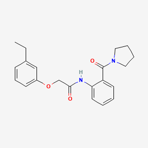 2-(3-ethylphenoxy)-N-[2-(1-pyrrolidinylcarbonyl)phenyl]acetamide