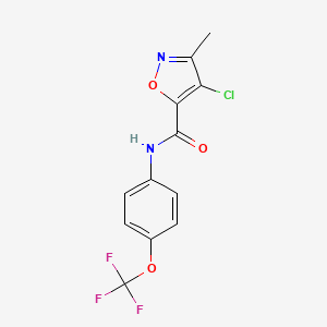 molecular formula C12H8ClF3N2O3 B4478811 4-chloro-3-methyl-N-[4-(trifluoromethoxy)phenyl]-1,2-oxazole-5-carboxamide 