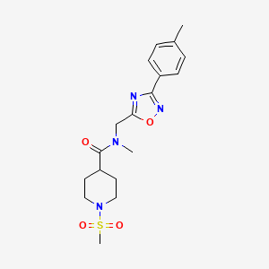 1-METHANESULFONYL-N-METHYL-N-{[3-(4-METHYLPHENYL)-1,2,4-OXADIAZOL-5-YL]METHYL}PIPERIDINE-4-CARBOXAMIDE