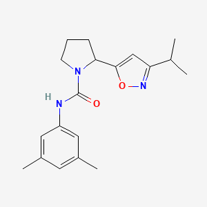 N-(3,5-Dimethylphenyl)-2-[3-(propan-2-YL)-1,2-oxazol-5-YL]pyrrolidine-1-carboxamide