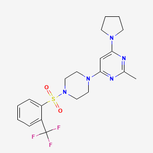 2-methyl-4-(1-pyrrolidinyl)-6-(4-{[2-(trifluoromethyl)phenyl]sulfonyl}-1-piperazinyl)pyrimidine