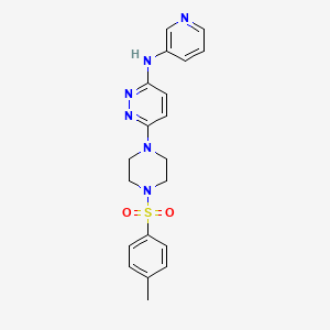 molecular formula C20H22N6O2S B4478847 6-{4-[(4-methylphenyl)sulfonyl]-1-piperazinyl}-N-3-pyridinyl-3-pyridazinamine 