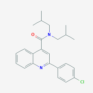 2-(4-chlorophenyl)-N,N-bis(2-methylpropyl)quinoline-4-carboxamide