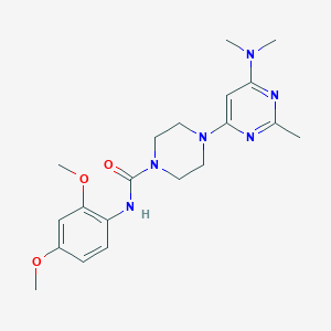 molecular formula C20H28N6O3 B4478855 N-(2,4-dimethoxyphenyl)-4-[6-(dimethylamino)-2-methylpyrimidin-4-yl]piperazine-1-carboxamide 