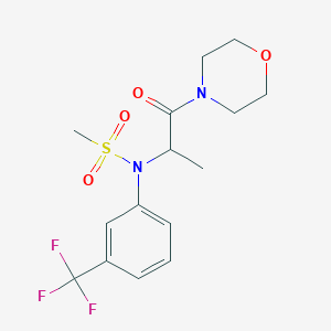 N-[1-methyl-2-(4-morpholinyl)-2-oxoethyl]-N-[3-(trifluoromethyl)phenyl]methanesulfonamide