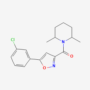 1-{[5-(3-chlorophenyl)-3-isoxazolyl]carbonyl}-2,6-dimethylpiperidine