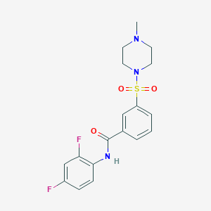 N-(2,4-difluorophenyl)-3-[(4-methyl-1-piperazinyl)sulfonyl]benzamide