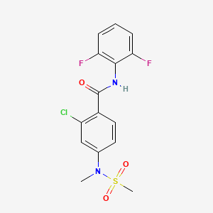 2-CHLORO-N-(2,6-DIFLUOROPHENYL)-4-(N-METHYLMETHANESULFONAMIDO)BENZAMIDE