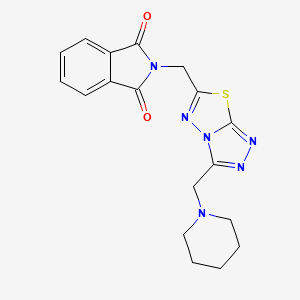 2-{[3-(piperidin-1-ylmethyl)[1,2,4]triazolo[3,4-b][1,3,4]thiadiazol-6-yl]methyl}-1H-isoindole-1,3(2H)-dione