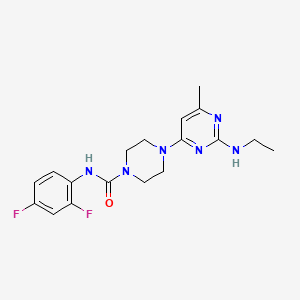 N-(2,4-difluorophenyl)-4-[2-(ethylamino)-6-methyl-4-pyrimidinyl]-1-piperazinecarboxamide