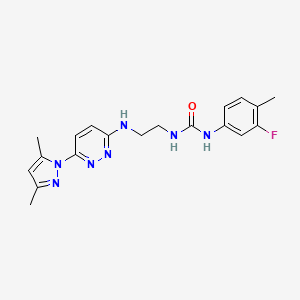 N-(2-{[6-(3,5-dimethyl-1H-pyrazol-1-yl)-3-pyridazinyl]amino}ethyl)-N'-(3-fluoro-4-methylphenyl)urea