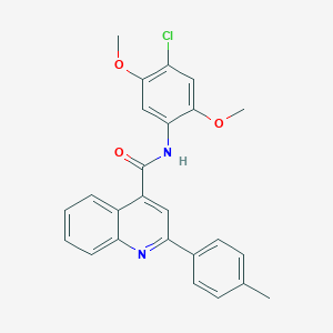 molecular formula C25H21ClN2O3 B447893 N-(4-chloro-2,5-dimethoxyphenyl)-2-(4-methylphenyl)quinoline-4-carboxamide 