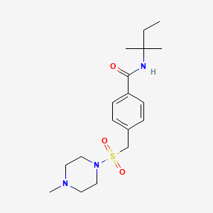 molecular formula C18H29N3O3S B4478963 N-(2-methylbutan-2-yl)-4-{[(4-methylpiperazin-1-yl)sulfonyl]methyl}benzamide 