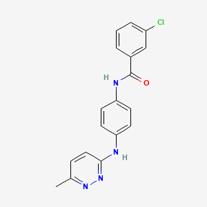 3-chloro-N-{4-[(6-methyl-3-pyridazinyl)amino]phenyl}benzamide