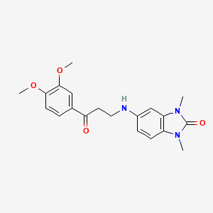 5-{[3-(3,4-dimethoxyphenyl)-3-oxopropyl]amino}-1,3-dimethyl-1,3-dihydro-2H-benzimidazol-2-one