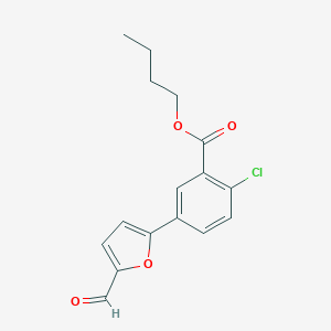 molecular formula C16H15ClO4 B447899 Butyl 2-chloro-5-(5-formyl-2-furyl)benzoate 