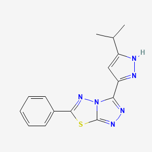 3-(3-isopropyl-1H-pyrazol-5-yl)-6-phenyl[1,2,4]triazolo[3,4-b][1,3,4]thiadiazole