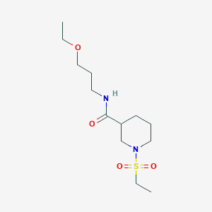 molecular formula C13H26N2O4S B4478993 N-(3-ethoxypropyl)-1-(ethylsulfonyl)piperidine-3-carboxamide 