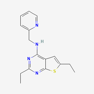 2,6-diethyl-N-(2-pyridinylmethyl)thieno[2,3-d]pyrimidin-4-amine