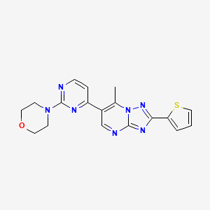 7-Methyl-6-[2-(morpholin-4-yl)pyrimidin-4-yl]-2-(thiophen-2-yl)[1,2,4]triazolo[1,5-a]pyrimidine