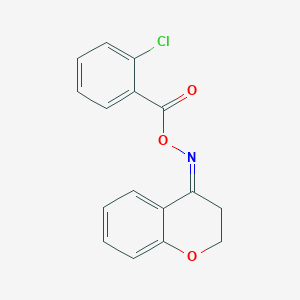 molecular formula C16H12ClNO3 B447902 2,3-dihydro-4H-chromen-4-one O-(2-chlorobenzoyl)oxime 