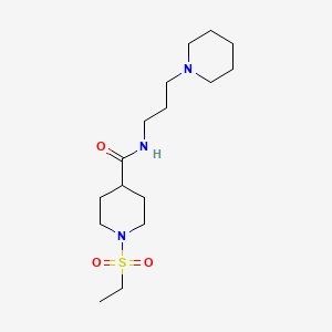 1-(ETHYLSULFONYL)-N-(3-PIPERIDINOPROPYL)-4-PIPERIDINECARBOXAMIDE