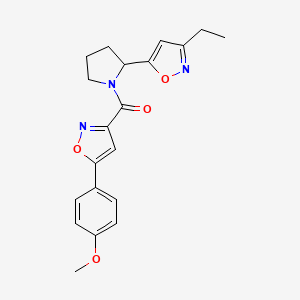 3-Ethyl-5-{1-[5-(4-methoxyphenyl)-1,2-oxazole-3-carbonyl]pyrrolidin-2-YL}-1,2-oxazole