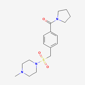 1-METHYL-4-{[4-(PYRROLIDINE-1-CARBONYL)PHENYL]METHANESULFONYL}PIPERAZINE