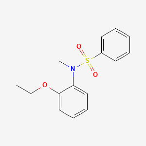 molecular formula C15H17NO3S B4479097 N-(2-ethoxyphenyl)-N-methylbenzenesulfonamide 