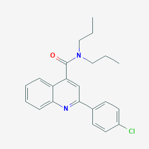 molecular formula C22H23ClN2O B447910 2-(4-chlorophenyl)-N,N-dipropylquinoline-4-carboxamide 