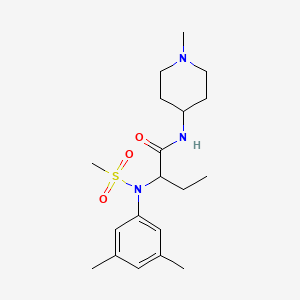 2-[(3,5-dimethylphenyl)(methylsulfonyl)amino]-N-(1-methyl-4-piperidinyl)butanamide