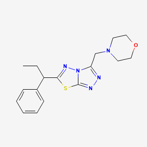 3-(Morpholin-4-ylmethyl)-6-(1-phenylpropyl)[1,2,4]triazolo[3,4-b][1,3,4]thiadiazole