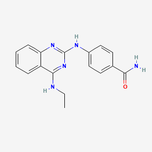 4-{[4-(ethylamino)-2-quinazolinyl]amino}benzamide