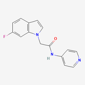 2-(6-fluoro-1H-indol-1-yl)-N-4-pyridinylacetamide