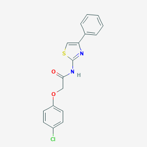 molecular formula C17H13ClN2O2S B447915 2-(4-chlorophenoxy)-N-(4-phenyl-1,3-thiazol-2-yl)acetamide CAS No. 37666-23-2