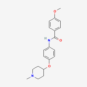 4-methoxy-N-{4-[(1-methyl-4-piperidinyl)oxy]phenyl}benzamide