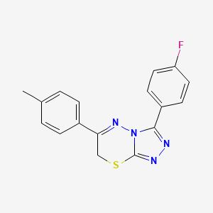 3-(4-fluorophenyl)-6-(4-methylphenyl)-7H-[1,2,4]triazolo[3,4-b][1,3,4]thiadiazine