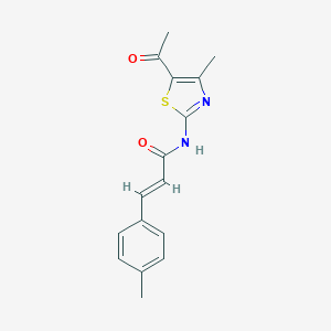 molecular formula C16H16N2O2S B447919 N-(5-acetyl-4-methyl-1,3-thiazol-2-yl)-3-(4-methylphenyl)acrylamide 